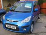 USED 2009 59 HYUNDAI I10 1.2 COMFORT 5d AUTO 77 BHP AUTOMATIC VERY LOW MILEAGE, WARRANTY, .FINANCE ME TODAY-UK DELIVERY POSSIBLE
