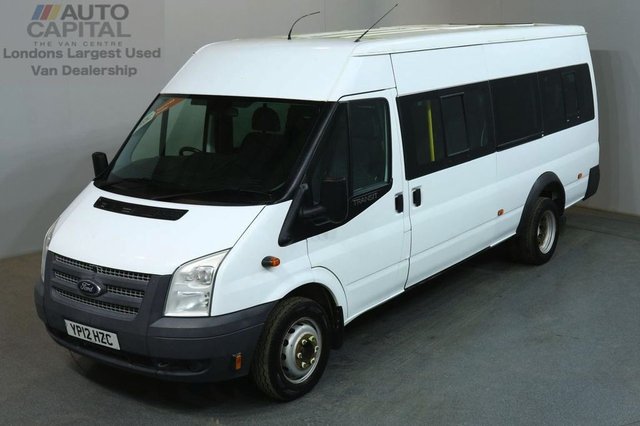2012 12 FORD TRANSIT 2.2 430 17 STR 134 BHP TWIN WHEEL EXTRA LWB M/ROOF MINIBUS