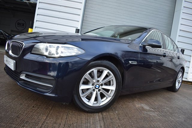 2015 65 BMW 5 Series 2.0 518D SE 4d-1 OWNER-30 ROAD TAX-SATNAV-HEATED OYSTER DAKOTA LEATHER-PARKING SENSORS