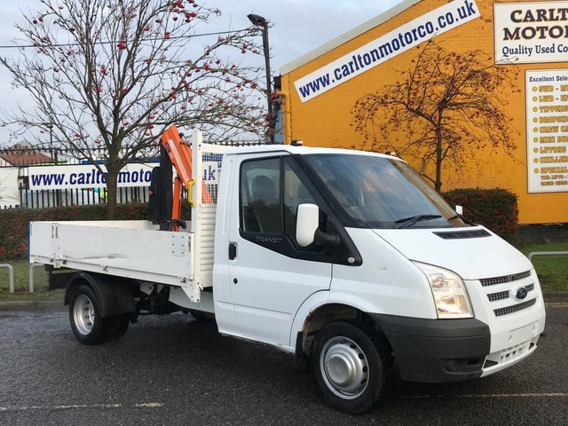 2013 62 Ford Transit 2.2 T350M DROPSIDE+CRANE ALLOY BODY DRW TDCi 125 