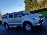 USED 2012 12 TOYOTA HI-LUX 3.0 INVINCIBLE 4X4 D-4D DCB 1d AUTO 169 BHP LEATHER+ SATNAV** NO VAT