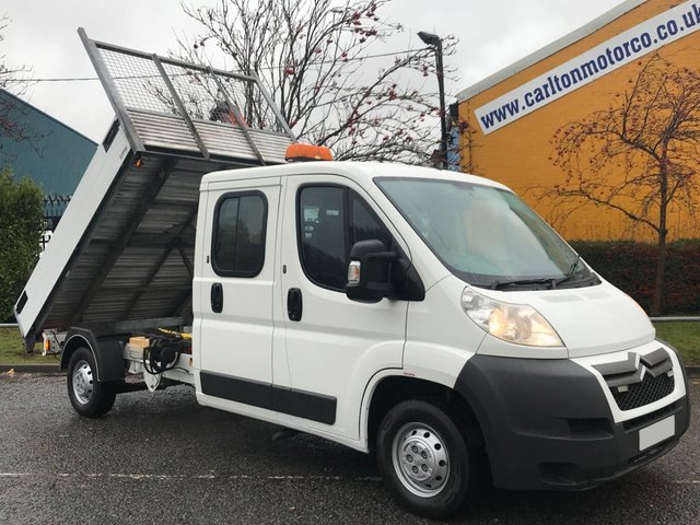 2012 12 Citroen Relay  35 2.2Hdi 130 L3 D/Cab 6 seats ( Tipper & Swing Lift Crane ) SRW 