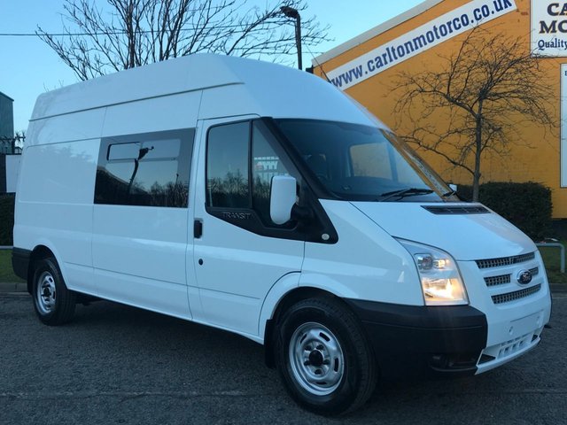 2012 62 Ford Transit  2.2 T350 Lwb High Roof Crew Crew Cab 9s Window Van A/Con Low Mileage  