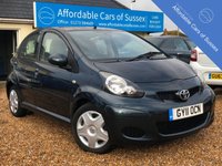 USED 2011 11 TOYOTA AYGO 1.0 VVT-I ICE 5d 68 BHP Only &pound;20 Annual Road Tax