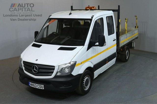 2013 63 MERCEDES-BENZ SPRINTER 2.1 313 CDI D/C MWB 129 BHP 6 SEATER TIPPER