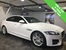 USED 2015 65 JAGUAR XF 2.0 R-SPORT 4d AUTO 177 BHP Only £30 a year road tax : Electric sunroof : Bluetooth : Sat Nav : DAB Radio : Contrasting red leather upholstery : Heated front seats : Reversing camera plus front and rear parking sensors