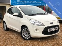 USED 2012 12 FORD KA 1.2 ZETEC 3d 69 BHP Low Mileage 2 owner Top Spec KA
