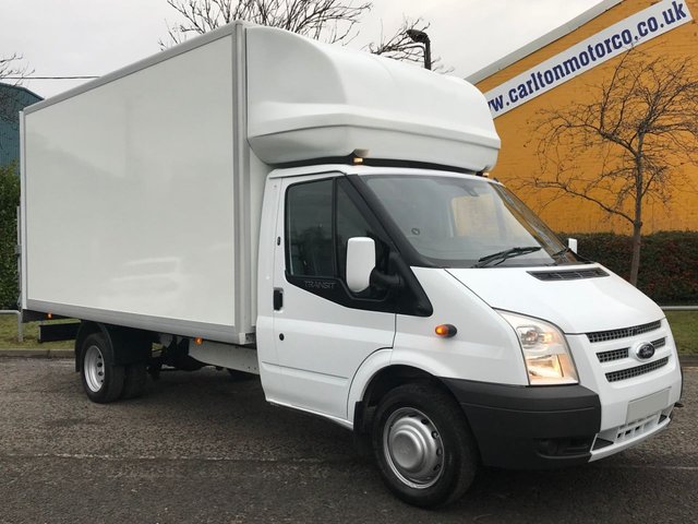 2013 63 Ford Transit T350 TDCi 125 EF-LWB LUTON 14ft BOX VAN+T/LIFT DRW 