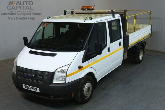 2013 13 FORD TRANSIT 2.2 350 124 BHP LWB 6 SEATER COMBI TWIN WHEEL TIPPER