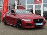 USED 2015 65 JAGUAR XE 2.0 R-SPORT 4d AUTO 178 BHP STUNNING, 1 OWNER, £30 ROAD TAX, JAGUAR XE 2.0D R-SPORT AUTO. Finished in ITALIAN RACING RED (Firenze Red) with contrasting BLACK HEATED LEATHER SEATS. This is a fantastic family saloon car thats smart inside and sporty to drive. This is Jaguar elegance at its finest and together with its punchy 178 BHP delivery and only £30 Road tax you just couldnt ask for more. Features include Full Heated Leather seats, Sat Nav, DAB, 19" Alloys, Rear View Camera and only £30 Road Tax.