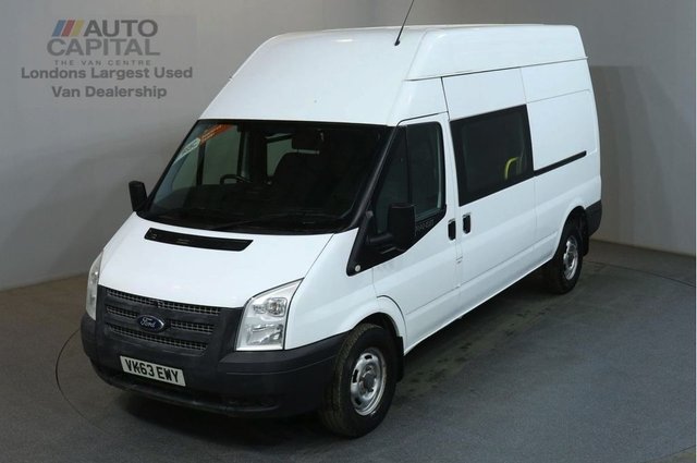 2013 63 FORD TRANSIT 2.2 350 124 BHP LWB H/ROOF L3 H3 9 SEATER COMBI CREW VAN