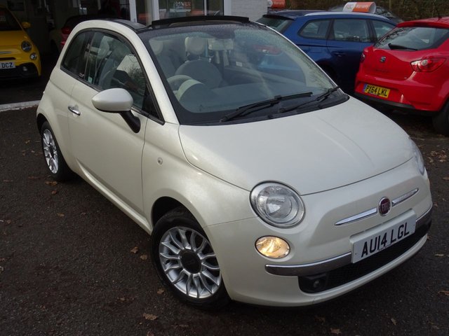 2014 14 Fiat 500 0.9 TWINAIR CONVERTIBLE LOUNGE 3d 85 BHP