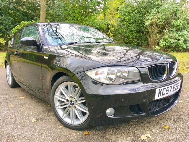 2007 57 BMW 1 Series 2.0 118I M SPORT 3d 141 BHP''FULL WHITE LEATHER/X6 DEALER SERVICE STAMPS WITH 56,800 MILES''