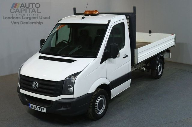2015 15 VOLKSWAGEN CRAFTER 2.0 CR35 TDI 109 BHP LWB S/CAB 3 SEATER TIPPER