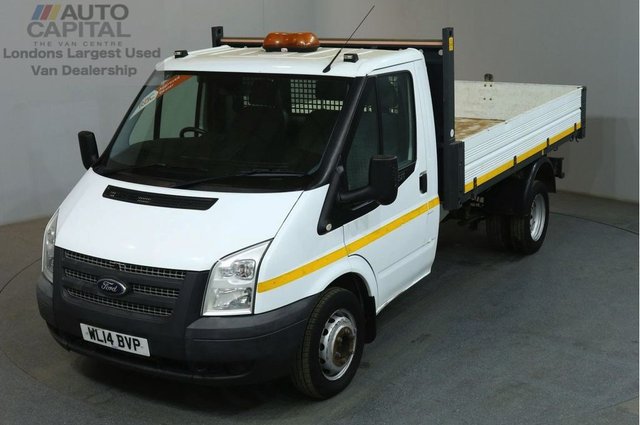 2014 14 FORD TRANSIT 2.2 350 124 BHP LWB S/CAB TWIN WHEEL RWD TIPPER