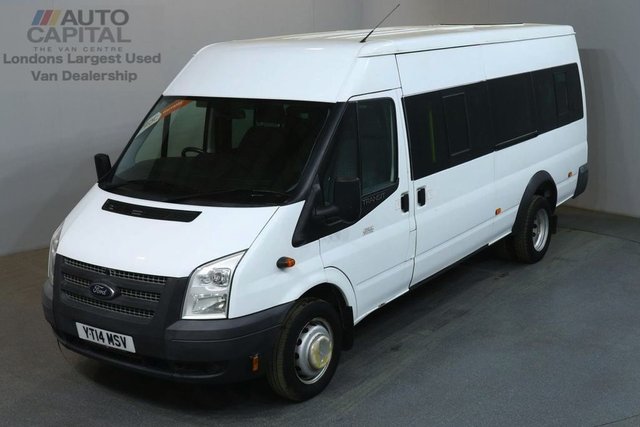 2014 14 FORD TRANSIT 2.2 430 17 STR 134 BHP EXTRA LWB M/ROOF TWIN WHEEL MINIBUS