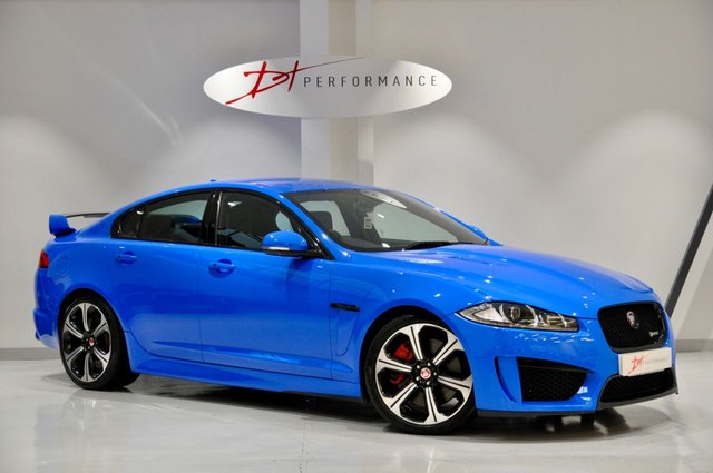 2014 04 Jaguar Xf 5.0 V8 R-S 4d AUTO 542 BHP FRENCH RACING BLUE & SPIRES EXHAUST