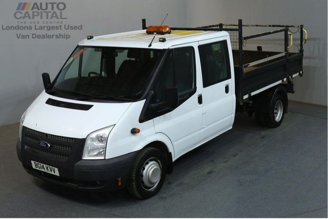 2014 14 FORD TRANSIT 2.2 350 124 BHP LWB 6 SEATER COMBI TWIN WHEEL TIPPER