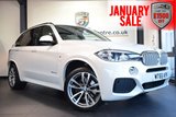 USED 2015 65 BMW X5 3.0 XDRIVE40D M SPORT 5DR 309 BHP full service history MINERAL METALLIC WHITE WITH FULL DAKOTA LEATHER + FULL SERVICE HISTORY + PRO SATELLITE NAVIGATION + BLUETOOTH + XENON LIGHTS + HEATED SEATS + HEAD-UP DISPLAY + DAB RADIO + MEMORY PACKAGE + LIGHT PACKAGE + 7 SEATS + ELECTRIC FOLDING MIRRORS + PARKING SENSORS + 20 INCH ALLOY WHEELS