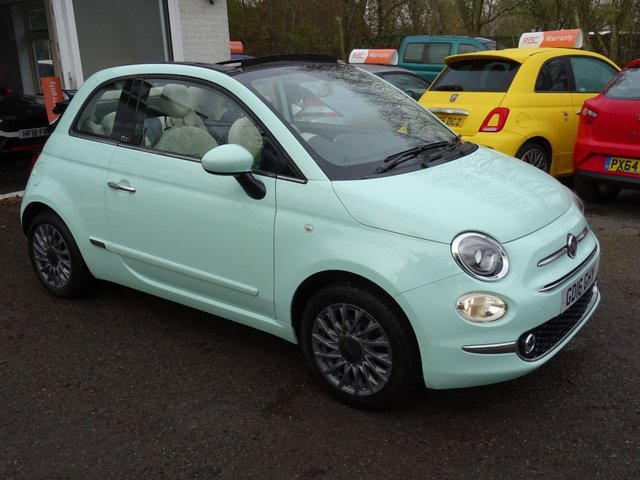 2016 16 Fiat 500 1.2 CONVERTIBLE LOUNGE 3d 69 BHP NEW SHAPE