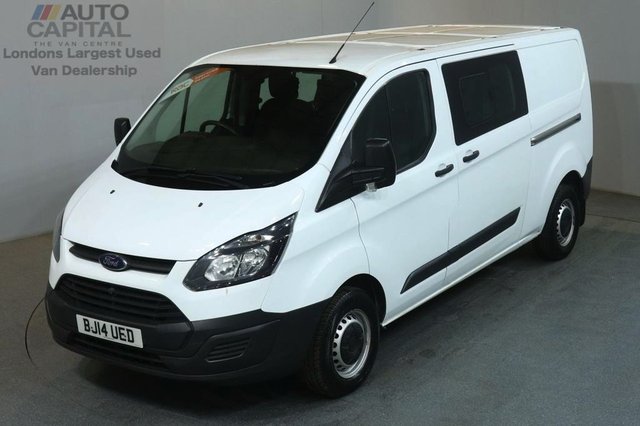 2014 14 FORD TRANSIT CUSTOM 2.2 290 DCB 100 BHP LWB L2 H1 6 SEATER COMBI CREW WINDOW VAN