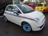 USED 2014 14 FIAT 500 0.9 TWINAIR LOUNGE 3d 85 BHP *MARTINI SPECIAL EDITION* *MARTINI SPECIAL EDITION* with Baby Blue 15" Alloy Wheels and matching Wing Mirrors, completely unique to Bunny Motors! Low Mileage, Comprehensive Service History + Serviced by ourselves, One Owner, Minimum 8 months MOT, Excellent fuel economy! ZERO Road Tax!