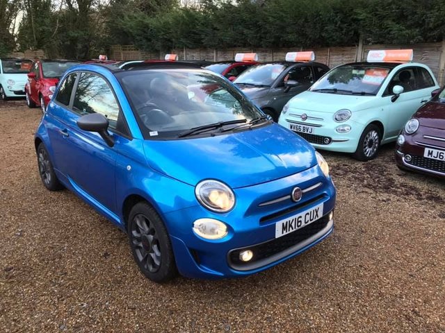 2016 16 Fiat 500 1.2 CONVERTIBLE S 2d 69 BHP NEW SHAPE