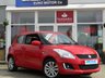 USED 2015 15 SUZUKI SWIFT 1.2 SZ3 3d 94 BHP STUNNING, Low Mileage, &pound;30 Road Tax, SUZUKI SWIFT 1.2 SZ3. Finished in BRIGHT RED with contrasting GREY CLOTH interior. The Swift is a popular and desirable supermini choice. In a nutshell this is a reliable and fun car to drive. Features in this small car include B/Tooth, LED run lights, Alloys, A/C, Only &pound;30 Road Tax and much more. Dealer serviced at 3091 miles, 4884 miles and recently at 6841 miles. MOT due 28/8/2019.