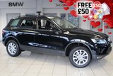 USED 2015 65 VOLKSWAGEN TOUAREG 3.0 V6 ESCAPE TDI BLUEMOTION TECHNOLOGY 5d AUTO 259 BHP FINISHED IN STUNNING BLACK WITH FULL LEATHER SEATS + VW SERVICE HISTORY + SATELLITE NAVIGATION + 18 INCH ALLOYS + XENON HEADLIGHTS + BLUETOOTH + HEATED FRONT SEATS + 1 OWNER + FOUR WHEEL DRIVE + CRUISE CONTROL + PARKING SENSORS + AIR CONDITIONING...