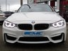 USED 2015 15 BMW M4 3.0 M4 2d AUTO 426 BHP STUNNING 430 BHP, BMW M4 3.0 COUPE 430 BHP. Finished in ALPINE WHITE with contrasting BLACK SPORTS HEATED LEATHER. This M4 offers great interior and boot space. The twin turbo, 3.0 litre engine punches out a huge 430 BHP firing it from 0-60 mph in only 4.1 seconds. This is a must have fun family car. Features include, Sat Nav, Heated Leather Electric Memory Seats, DAB, B/Tooth and much more.