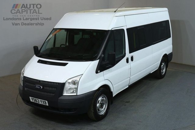 2014 63 FORD TRANSIT 2.2 350 14 SEATER 134 BHP LWB M/ROOF MANUAL MINIBUS