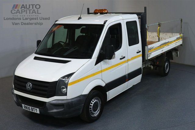 2015 15 VOLKSWAGEN CRAFTER 2.0 CR35 TDI DCB LWB 109 BHP 7 SEATS TIPPER