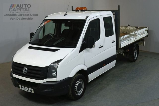 2015 15 VOLKSWAGEN CRAFTER 2.0 CR35 TDI DCB LWB 109 BHP 7 SEATER TIPPER