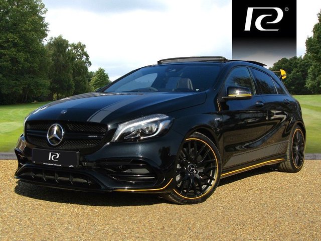 2017 67 MERCEDES-BENZ A CLASS AMG A 45 4MATIC YELLOW NIGHT EDITION