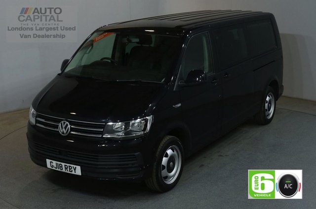 2018 18 VOLKSWAGEN TRANSPORTER SHUTTLE 2.0 T32 TDI SHUTTLE SE AUTO 148 BHP AIR CON LWB 9 SEATER EURO 6 MINIBUS