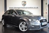 USED 2016 16 AUDI A3 2.0 TDI S LINE NAV 5DR 182 BHP full service history *NO ADMIN FEES* FINISHED IN STUNNING MONSOON METALLIC GREY WITH HALF BLACK LEATHER INTERIOR + FULL SERVICE HISTORY + SATELLITE NAVIGATION + BLUETOOTH + DAB RADIO + CRUISE CONTROL + SPORT SEATS + HEATED ELECTRIC FOLDING MIRRORS + 18" ALLOY WHEELS