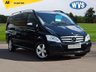 USED 2012 62 MERCEDES-BENZ VIANO 3.0 122 CDI BLUEEFFICENCY AMBIENTE 5d AUTO 224 BHP 1 keeper, low mileage 2012 Mercedes VITANO 3.0 CDI AMBIENTE (EXTRA LONG) AUTO 8 SEATER in metallic black with a full leather interior. MASSIVE SPECIFICATION INCLUDES 2 REAR DVD SCREENS (2 remotes and 4 headphones), HALF PANORAMIC SUNROOF, PARKING SENSORS, CLIMATE CONTROL, SAT NAV, ALLOY WHEELS AND A COOLER BOX.