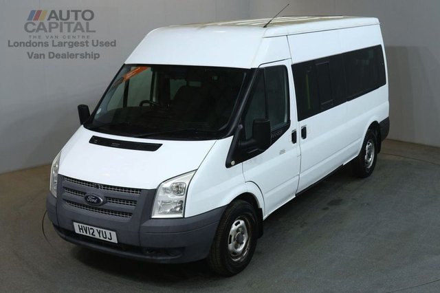 2012 12 FORD TRANSIT 2.2 350 14 STR 134 BHP LWB M/ROOF RWD MINIBUS