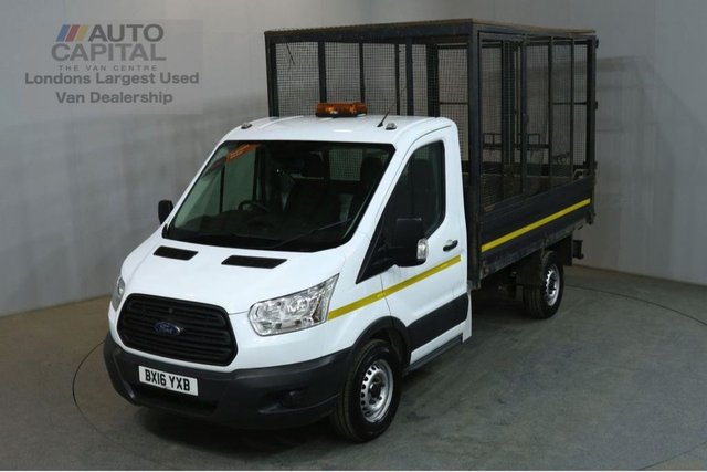 2016 16 FORD TRANSIT 2.2 350 124 BHP MWB S/CAB RWD CAGE TIPPER
