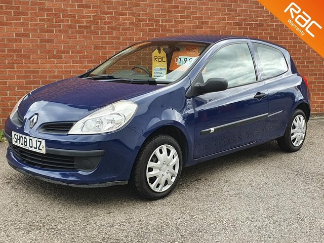 2008 08 Renault Clio 1.1 FREEWAY 16V 3d 75 BHP   ** 1 LADY OWNER - RAC WARRANTY**