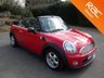 USED 2011 11 MINI CONVERTIBLE 1.6 ONE 2d 98 BHP Fun Little Convertible! Low Miles For Year! Rear Parking Sensors, DAB Radio, Air Con