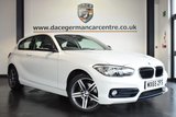 USED 2015 65 BMW 1 SERIES 1.5 116D SPORT 3DR 114 BHP full bmw service history FINISHED IN STUNNING ALPINE WHITE WITH ANTHRACITE UPHOLSTERY + FULL BMW SERVICE HISTORY + BLUETOOTH + SPEED LIMITER + MULTI FUNCTION STEERING WHEEL + ELECTRIC MIRRORS + DAB RADIO + AUX/USB MEDIA + AUTOMATIC LIGHTS + 17 INCH ALLOY WHEELS