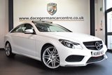 USED 2016 66 MERCEDES-BENZ E CLASS 2.1 E 220 D AMG LINE EDITION 2DR 174 BHP full service history FINISHED IN STUNNING POLAR WHITE WITH FULL BLACK LEATHER INTERIOR + FULL SERVICE HISTORY + COMAND SATELLITE NAVIGATION + BLUETOOTH + PANORAMIC ROOF + CRUISE CONTROL + HEATED SEATS + DAB RADIO + ELECTRIC FOLDING MIRROR + DYNAMIC LED HEADLAMPS + AMG SPORTS PACKAGE + ACTIVE PARK ASSIST + 19" ALLOY WHEELS