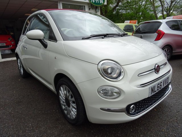 2016 66 Fiat 500 1.2 CONVERTIBLE LOUNGE DUALOGIC 3d AUTOMATIC 69 BHP NEW SHAPE