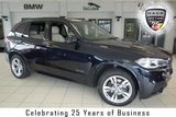 USED 2014 63 BMW X5 3.0 XDRIVE30D M SPORT 5d AUTO 255 BHP FINISHED IN STUNNING CARBON BLACK WITH FULL WHITE LEATHER SEATS + EXCELLENT BMW SERVICE HISTORY + PRO SATELLITE NAVIGATION + XENON HEADLIGHTS + 7 SEATER + 19 INCH ALLOYS + HEATED FRONT SEATS + ELECTRIC TAILGATE + DAB RADIO + AUTOMATIC AIR CONDITIONING