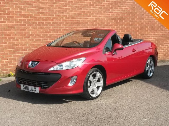 2011 11 Peugeot 308 1.6 CC GT THP 2d 156 BHP FULL BLACK  LEATHER HEATED SEATS
