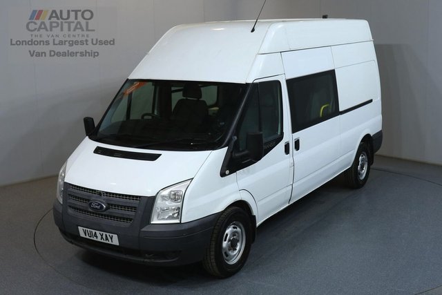 2014 14 FORD TRANSIT 2.2 350 124 BHP LWB HIGH ROOF 6 SEAT COMBI CREW MESS VAN
