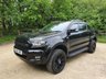 USED 2016 16 FORD RANGER 3.2 WILDTRAK 4X4 DCB TDCI AUTO 200 BHP JACKED BLACK EDITION WIDE ARCH STYLING PACK - 20" ALLOYS - AIR CON - SAT NAV - CRUISE - HEATED SEATS