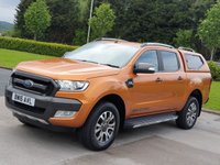 USED 2016 16 FORD RANGER 3.2 WILDTRAK 4X4 DCB TDCI 1d AUTO 197 BHP FULL HISTORY+CANOPY+SATNAV** NO VAT