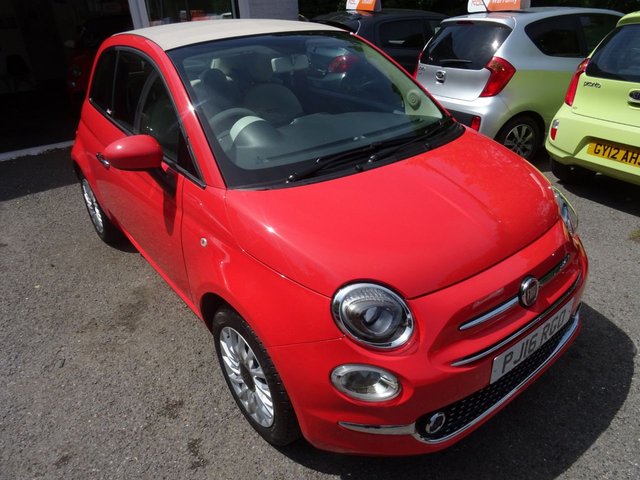 2016 16 Fiat 500 1.2 CONVERTIBLE LOUNGE DUALOGIC 3d AUTOMATIC 69 BHP NEW SHAPE